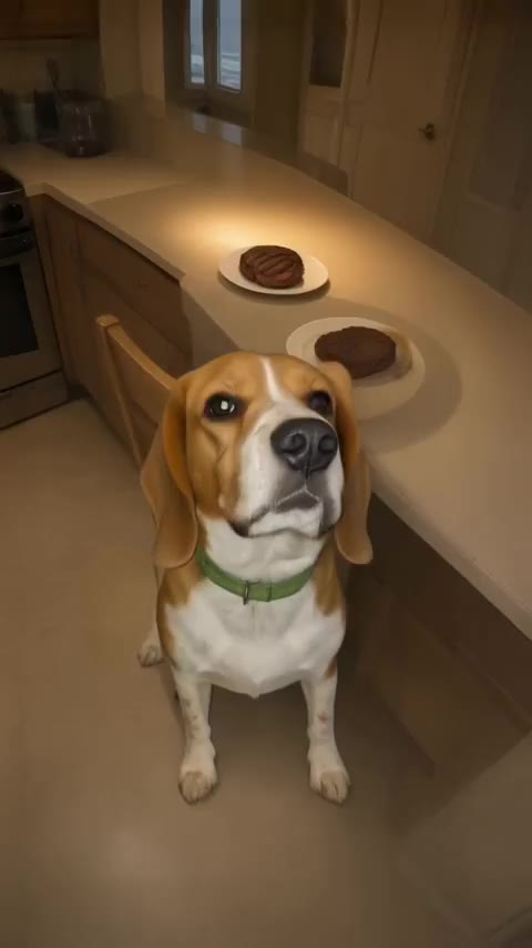 Biscuit and the steak: a Security cam sample movie made with DogPoint