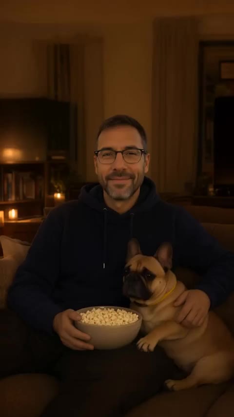 Bruno's movie night: a Me + my pet sample movie made with DogPoint