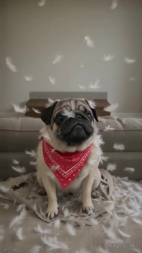 Tank vs. the couch cushion: a Security cam sample movie made with DogPoint
