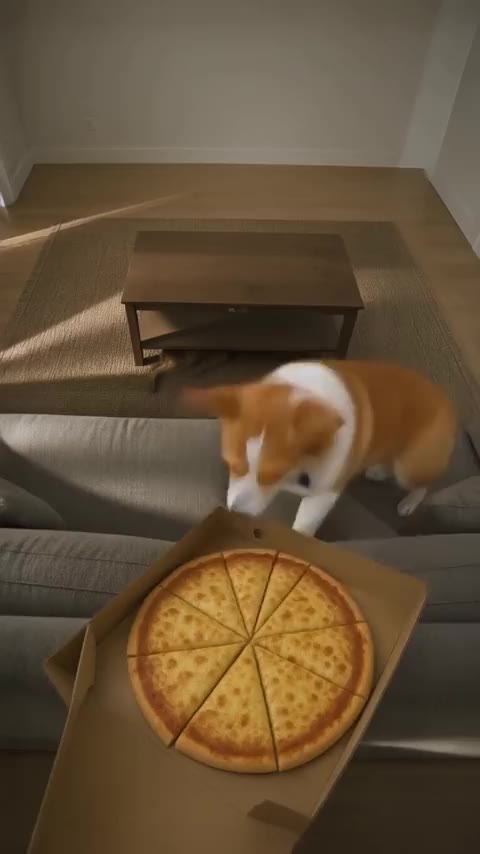 Waffles and the pizza: a Security cam sample movie made with DogPoint
